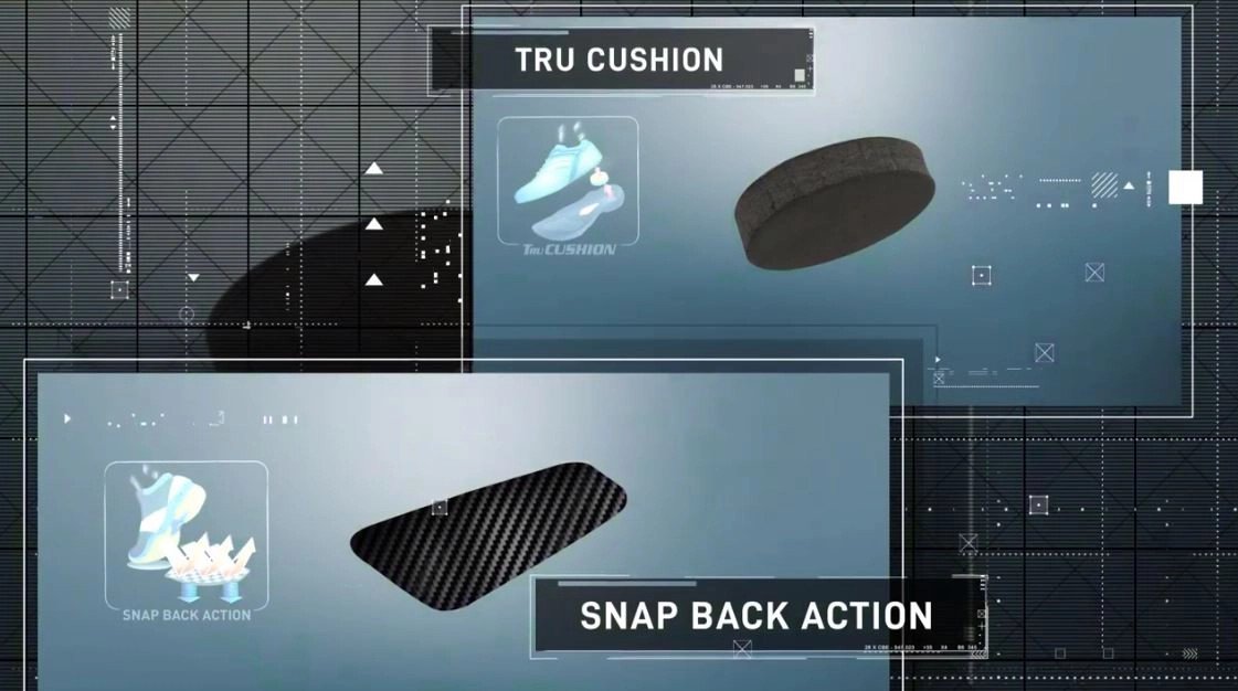 Công nghệ Snap Back Action của giày Yonex Arma Force giúp tối ưu phản lực