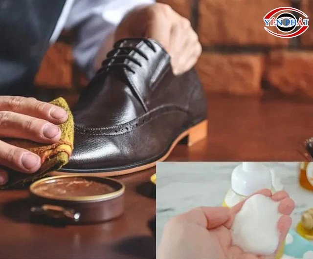 Đánh bóng giày da bằng keo vuốt tóc