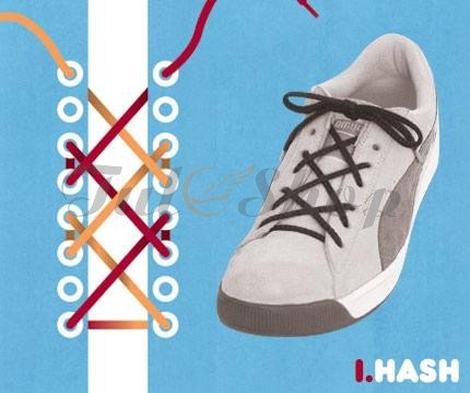 dây giày New Balance kiểu Hash đơn giản