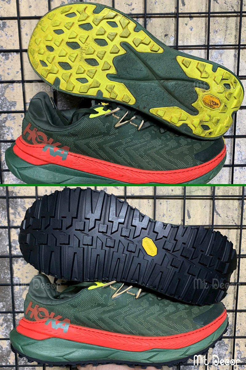 Đế giày cũ bị mòn được tháo rời để chuẩn bị thay đế giày thể thao mới