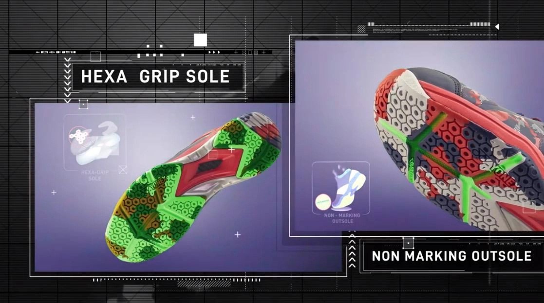 Đế ngoài Non Marking Outsole của giày cầu lông Yonex Arma Force không để lại dấu