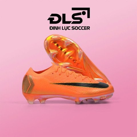 Đôi giày đá bóng Nike Vapor 16 Elite màu cam vạch đen cổ lửng với đinh FG