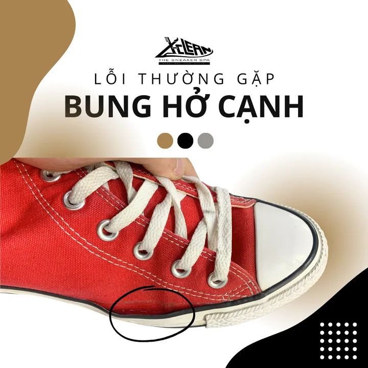 Đôi giày thể thao được phục hồi đế và thân tại dịch vụ sửa giày Xclean.vn