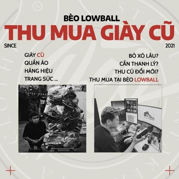 Giao dịch mua bán giày tại một shop giày cũ chính hãng TPHCM