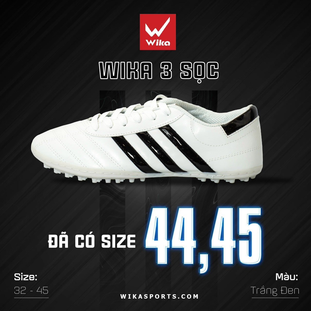 Giày 3 sọc Wika CT3 chất lượng giá tốt
