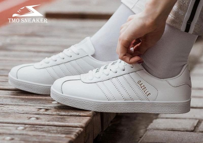 Giày Adidas Gazelle White với thiết kế đơn giản nhưng tinh tế, một mẫu giày thể thao hot 2025