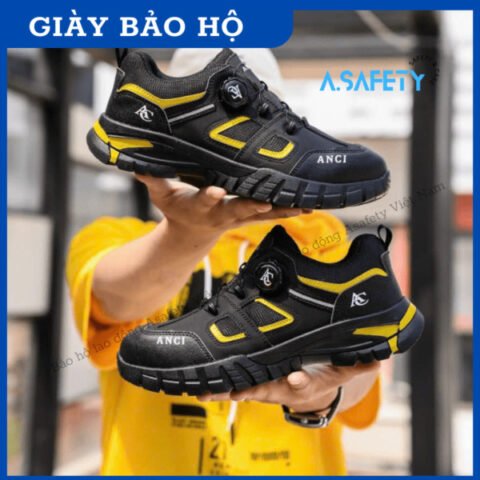 Giày bảo hộ Anci màu đen với kiểu dáng thể thao năng động