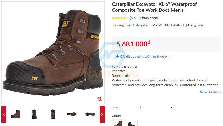 Giày bảo hộ Caterpillar chuyên dụng trong môi trường khắc nghiệt