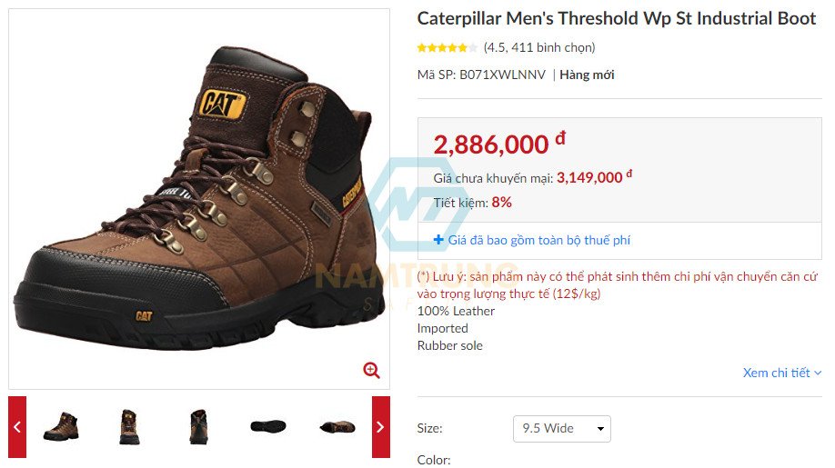 Giày bảo hộ Caterpillar thời trang và an toàn cho công việc