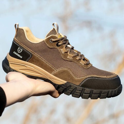 Giày bảo hộ nam trung kiểu dáng mạnh mẽ, chống va đập hiệu quả