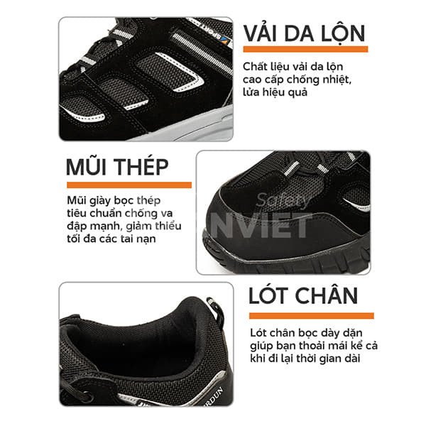 giày bảo hộ zboot Z105 kiểu dáng thể thao năng động và an toàn