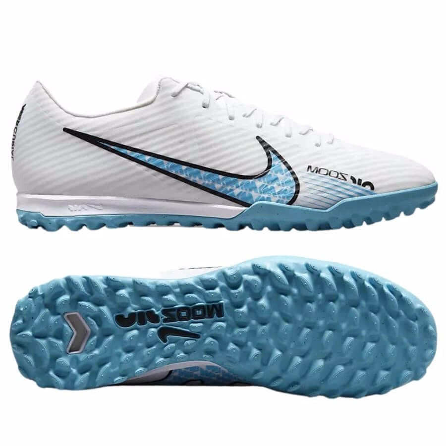Giày bóng đá Nike Air Zoom Mercurial Vapor 15 Academy TF sân cỏ nhân tạo trắng xanh