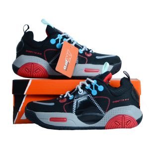 Giày bóng rổ trẻ em chính hãng với đế chống trượt màu đen