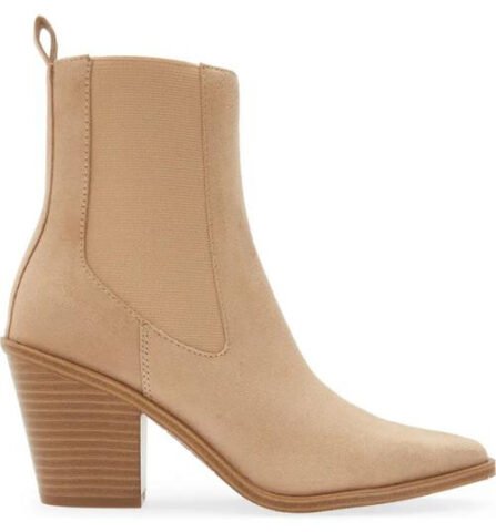 Giày boot da lộn màu nude cho nữ big size