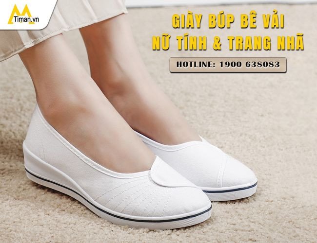 Giày búp bê lười vải nữ với thiết kế thanh lịch, màu sắc tươi tắn, phù hợp phong cách dịu dàng