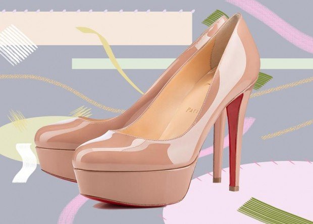 Giày cao gót Louboutin Bianca mũi tròn cổ điển và thoải mái