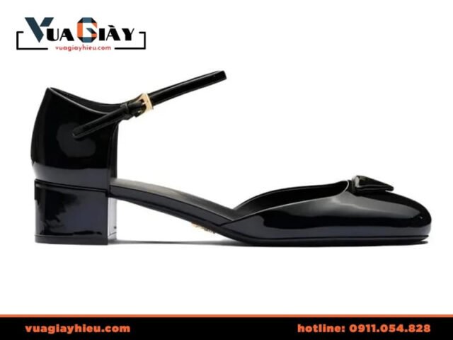 Giày cao gót Prada Patent Leather Pumps màu đen sang trọng