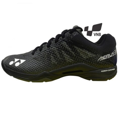 Giày cầu lông Yonex Aerus 3 màu đen đẳng cấp trên sân đấu