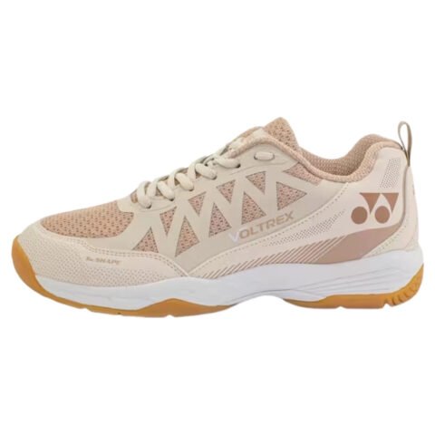 Giày cầu lông Yonex Voltrex màu Beige Gold với thiết kế lưới Double Rachel Mesh thoáng khí