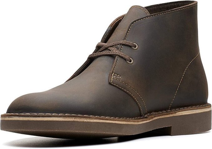 Giày Clarks Bushacre 2 Chukka Boot màu nâu phong cách cho nam
