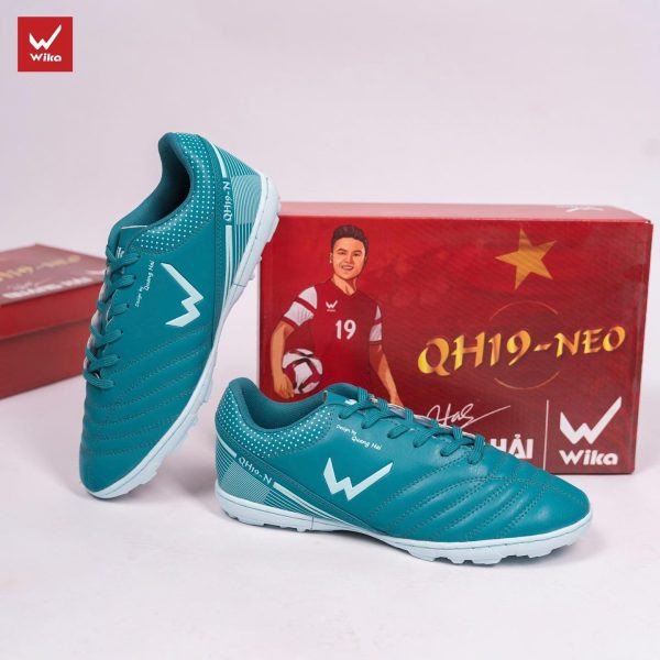 Giày cổ cao bóng đá Wika QH19 NEO Quang Hải xanh rêu
