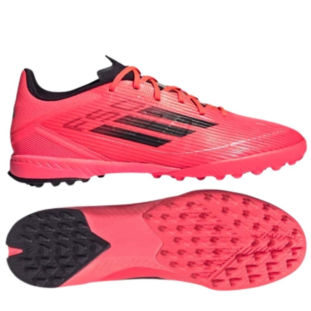 Giày đá bóng 2hand Adidas F50 League TF màu đỏ đen bền đẹp.