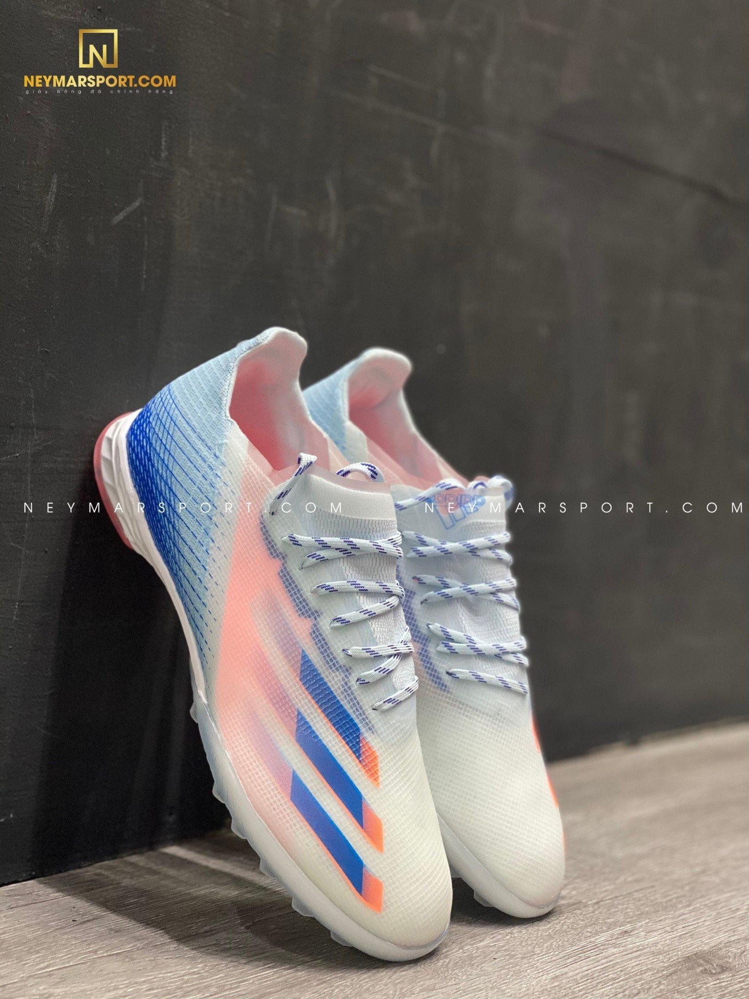 Giày đá bóng Adidas X Ghosted.1 TF Glory Hunter màu trắng xanh