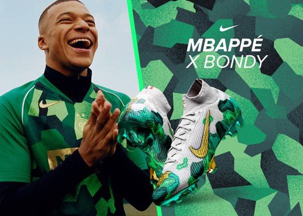 Giày đá bóng của Mbappe phiên bản đặc biệt Nike Mercurial X Bondy Superfly, lấy cảm hứng từ quê hương Bondy