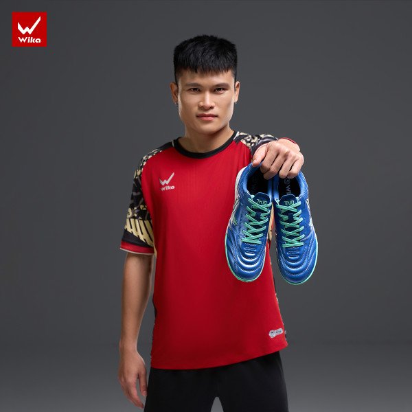 Giày đá bóng màu xanh navy Wika TH10 phong cách
