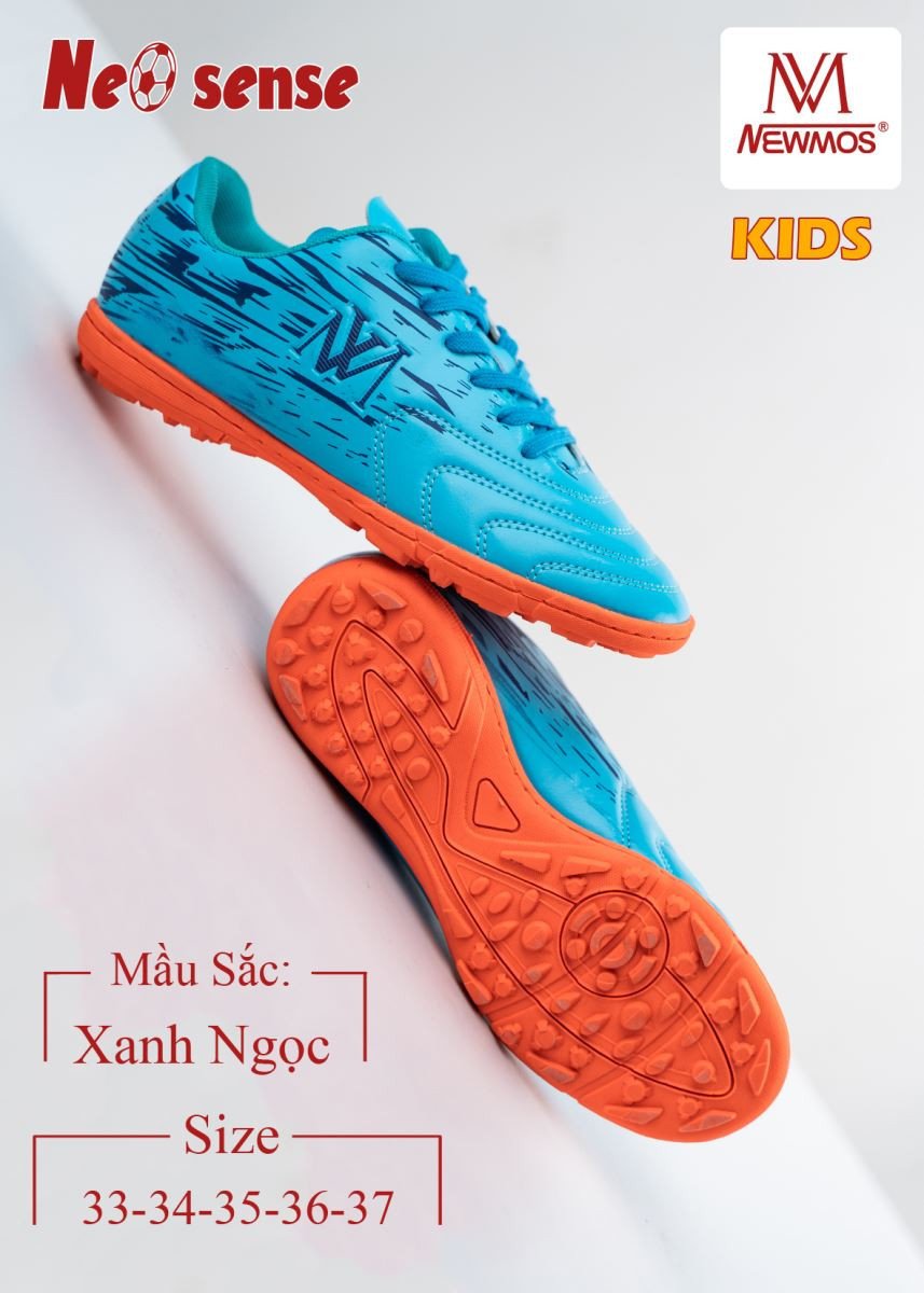 Giày đá bóng Newmos Neo Sense TE màu xanh ngọc