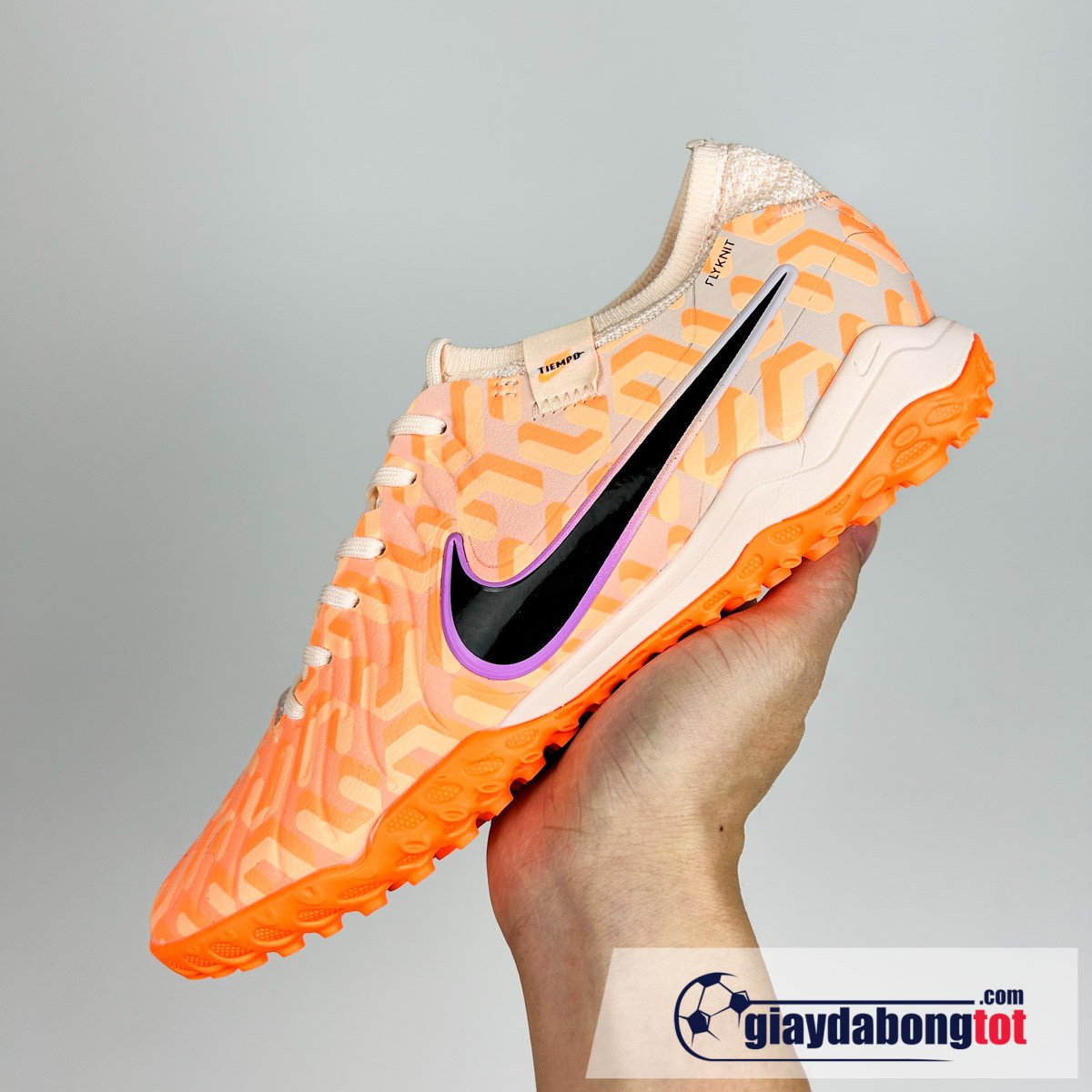 Giày đá bóng Nike Tiempo Legend 10 Pro TF màu cam trắng giá dưới 1 triệu