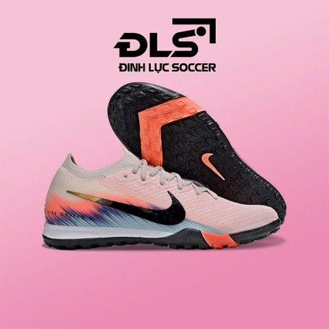 Giày đá bóng Nike Vapor 16 Elite United màu cam nhạt xanh biển cổ lửng TF trên sân cỏ