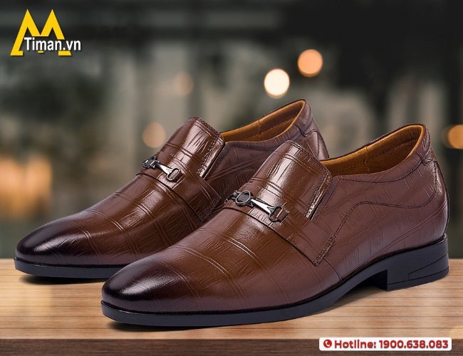 Giày da lười nam màu nâu cao cấp làm từ chất liệu tốt