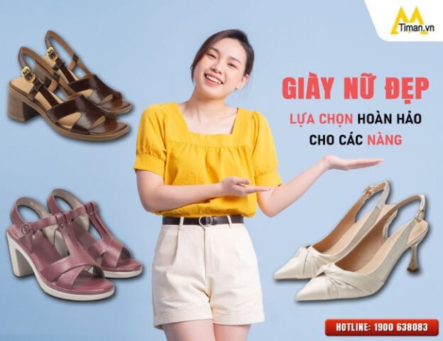 giày đẹp cho nữ màu đen thanh lịch, phù hợp công sở