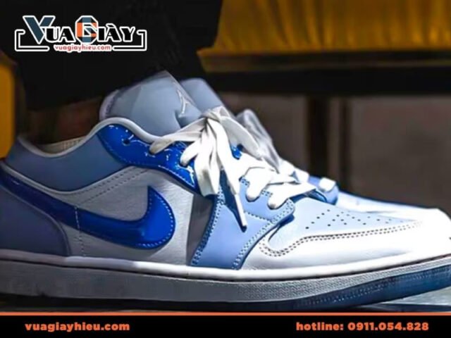 Giày Jordan cổ thấp với chất liệu da cao cấp và phối màu đa dạng, thể hiện sự thoải mái và bền bỉ.