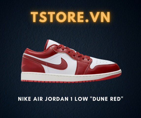 Giày Jordan màu đỏ Dune Red FJ3459-160 phối trắng và đỏ đô, nhìn từ góc chính diện