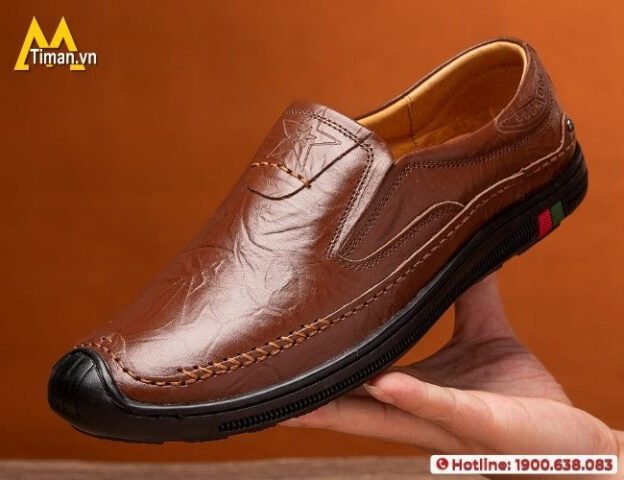 Giày lười da bò nam TPHCM bền bỉ, tiện lợi và sang trọng