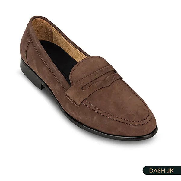 Giày lười da lộn Penny Loafer đế gỗ của Bentoni