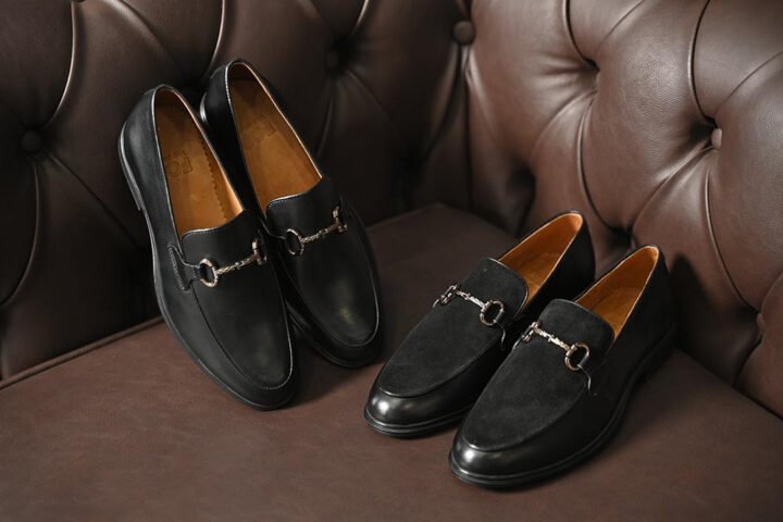 Giày lười da nam Moccasin màu nâu