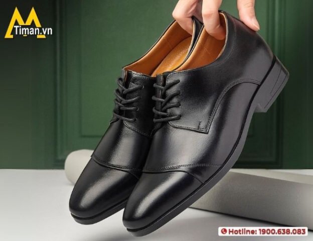 Giày lười độn đế nam chất liệu da cao cấp giúp tăng chiều cao tự tin