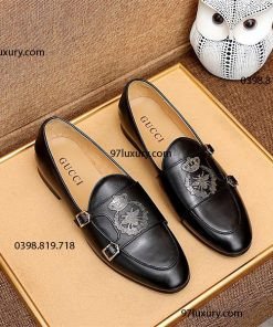 Giày lười Gucci nam da cao cấp màu đen lịch lãm