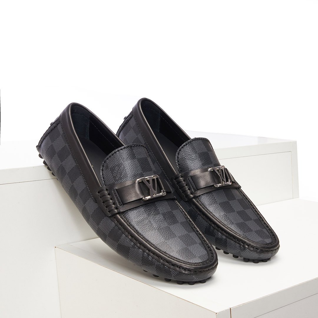 giày lười LV authentic caro đế đinh