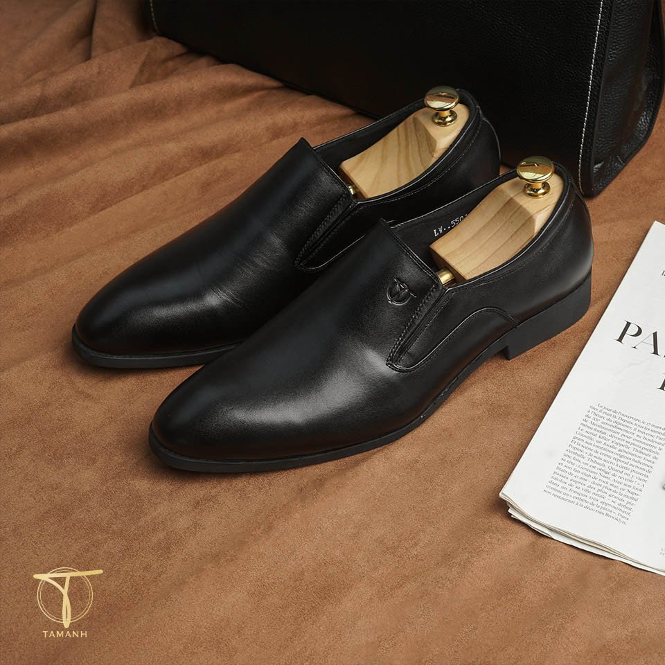 Giày lười nam 2024 kiểu Apron Toe phong cách lịch lãm