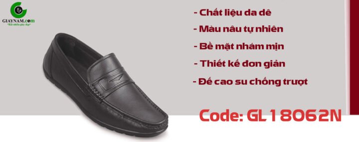 Giày lười nam cao cấp màu nâu