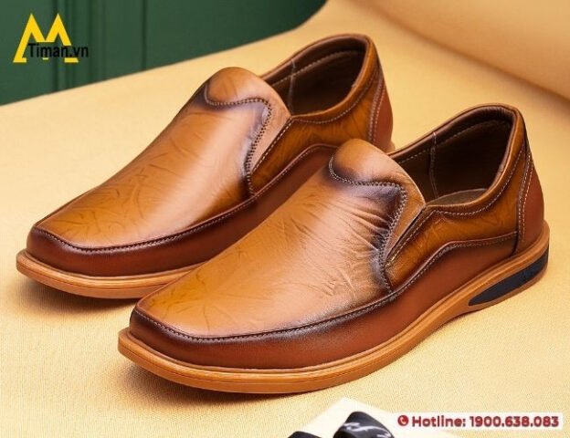 Giày lười nam da bóng sang trọng và bền đẹp
