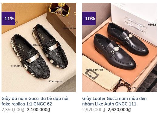 Giày lười nam Gucci da cao cấp