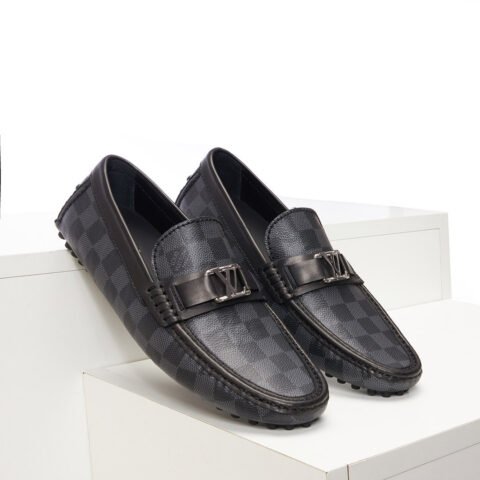 Giày lười nam hàng hiệu LV caro đế đinh phong cách