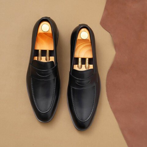 Giày lười nam tăng chiều cao phong cách Penny Loafer sang trọng