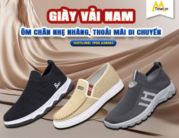 Giày lười nam vải nhẹ nhàng và phong cách cho mùa hè năng động