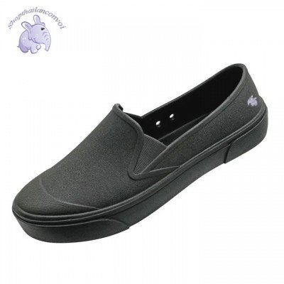 Giày lười nhựa nam ADDA màu đen